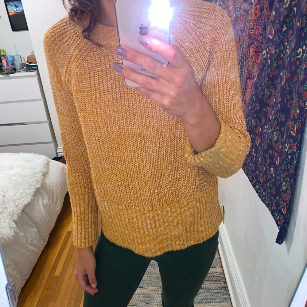 Yellow knit sweater